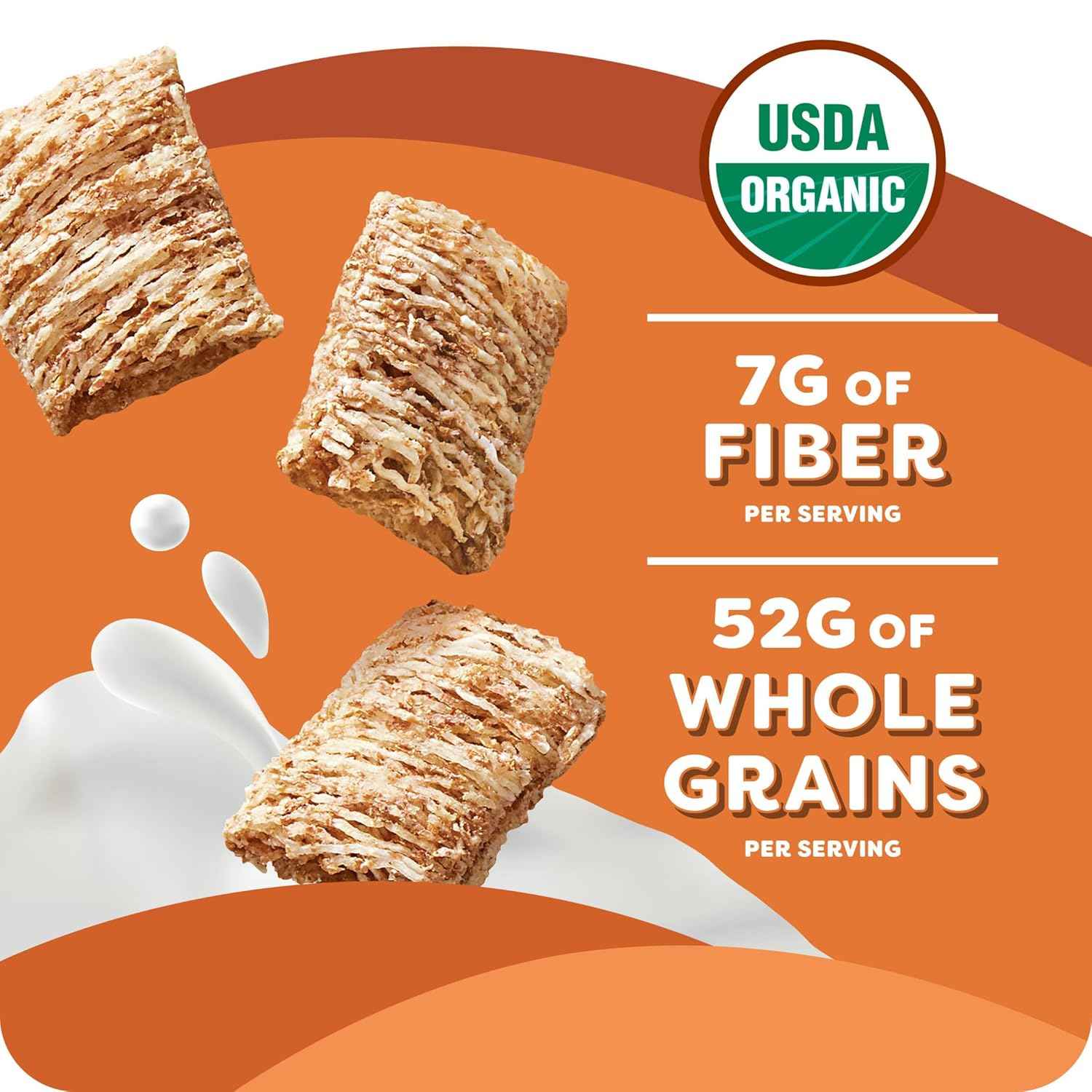 Kashi Organic Cinnamon Harvest Cereal – High-Fiber Whole Grain Breakfast for Mindful Mornings, 18oz Box