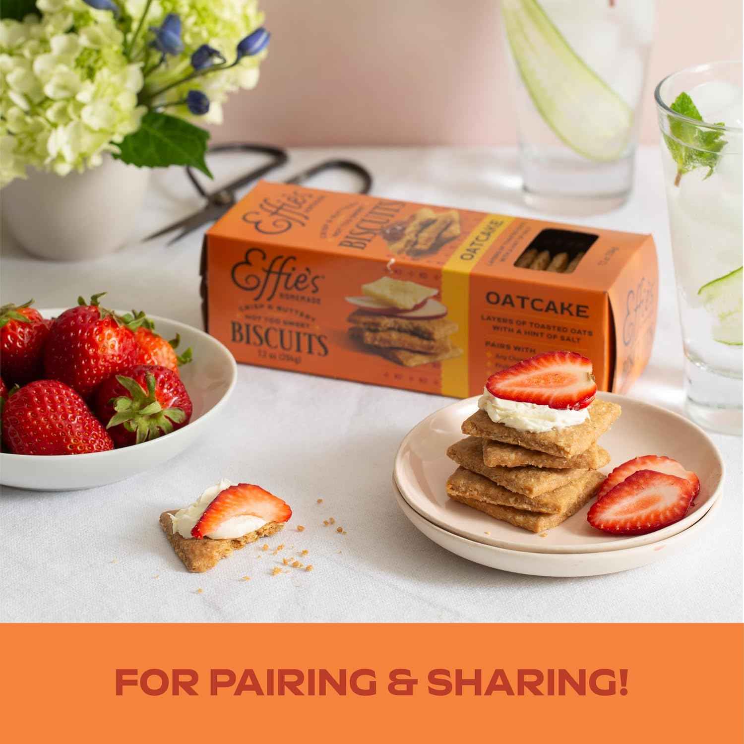 Effie's Homemade Biscuits - Oatcakes - Elegant Housewarming Gift for Women, Gourmet Pantry Basket
