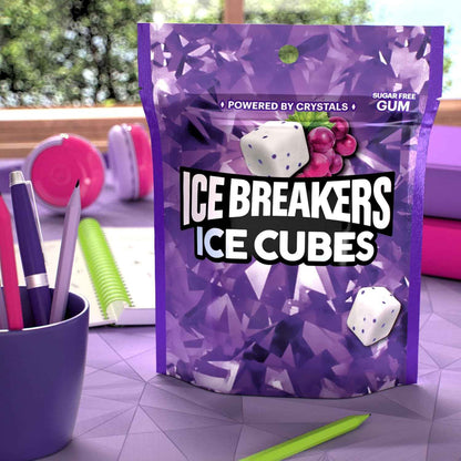 ICE BREAKERS Arctic Grape Chewing Gum – Sugar-Free Desk Drawer Staple for Office Meetings