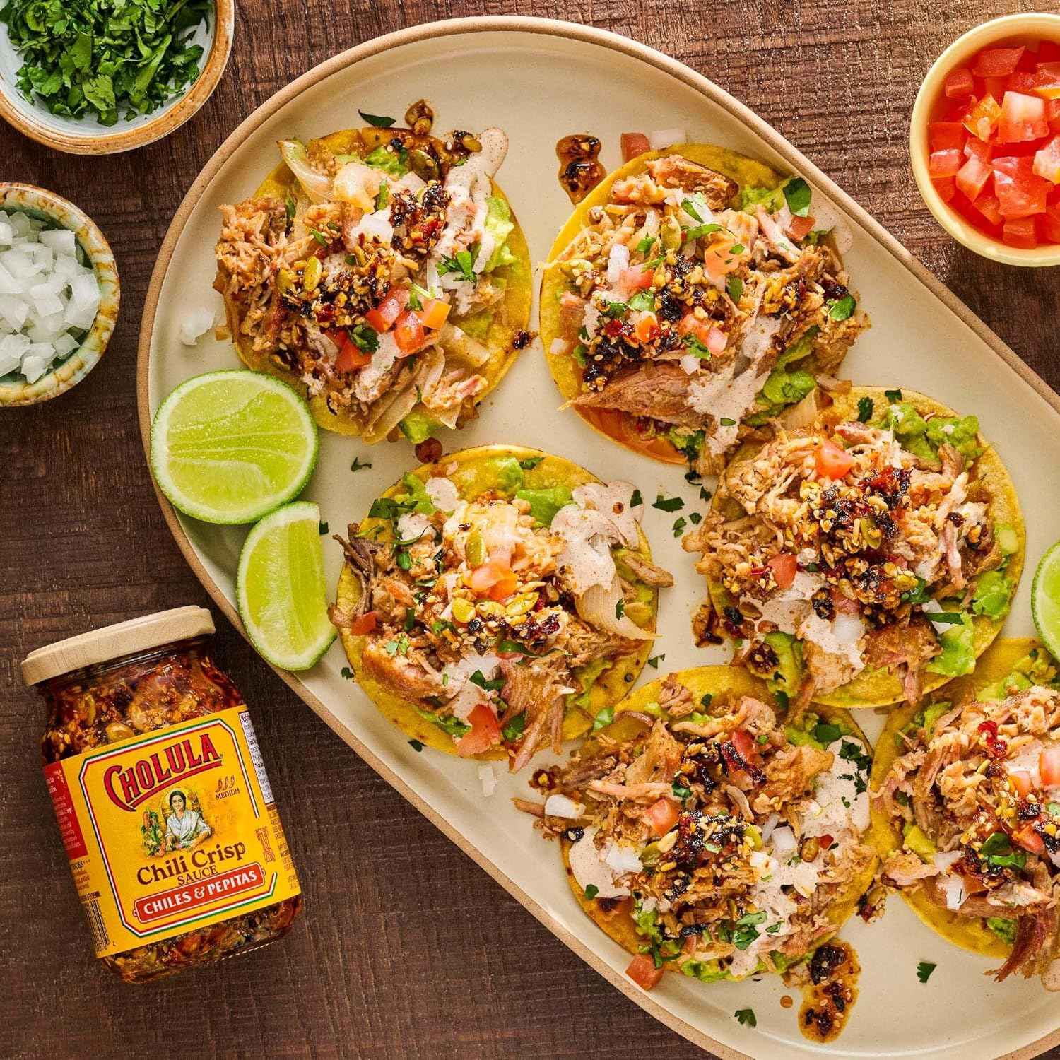 Cholula Crunchy Chili Crisp Sauce – Weeknight Dinner Shortcut for Busy Apartment Kitchens, 8 oz