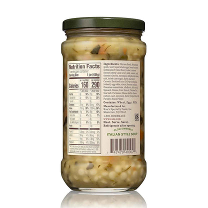 Rao's Made for Home Italian Wedding Soup 16oz – Nourishing Comfort Food for Sick Days and Cold Weather, Heat and Serve