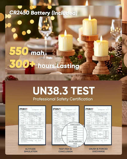 Homemory Flameless Votive Candles with Timer Remote, Smoke-Free and Fire-Free Battery Operated Fake Candles for Safe Indoor Use Around Kids and Pets
