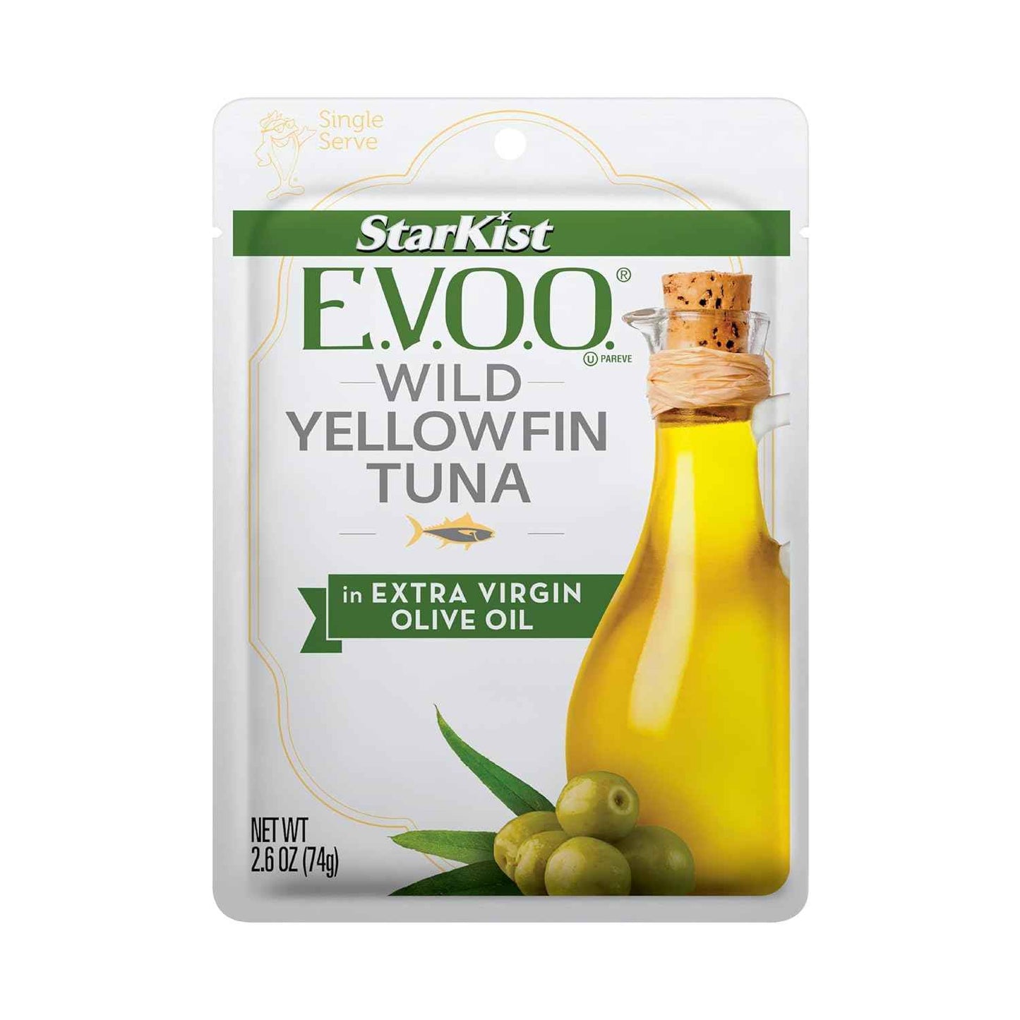 StarKist E.V.O.O. Yellowfin Tuna Pouch – Clean Label Pantry Staple for Intentional Kitchens, 2.6 oz Single Serve