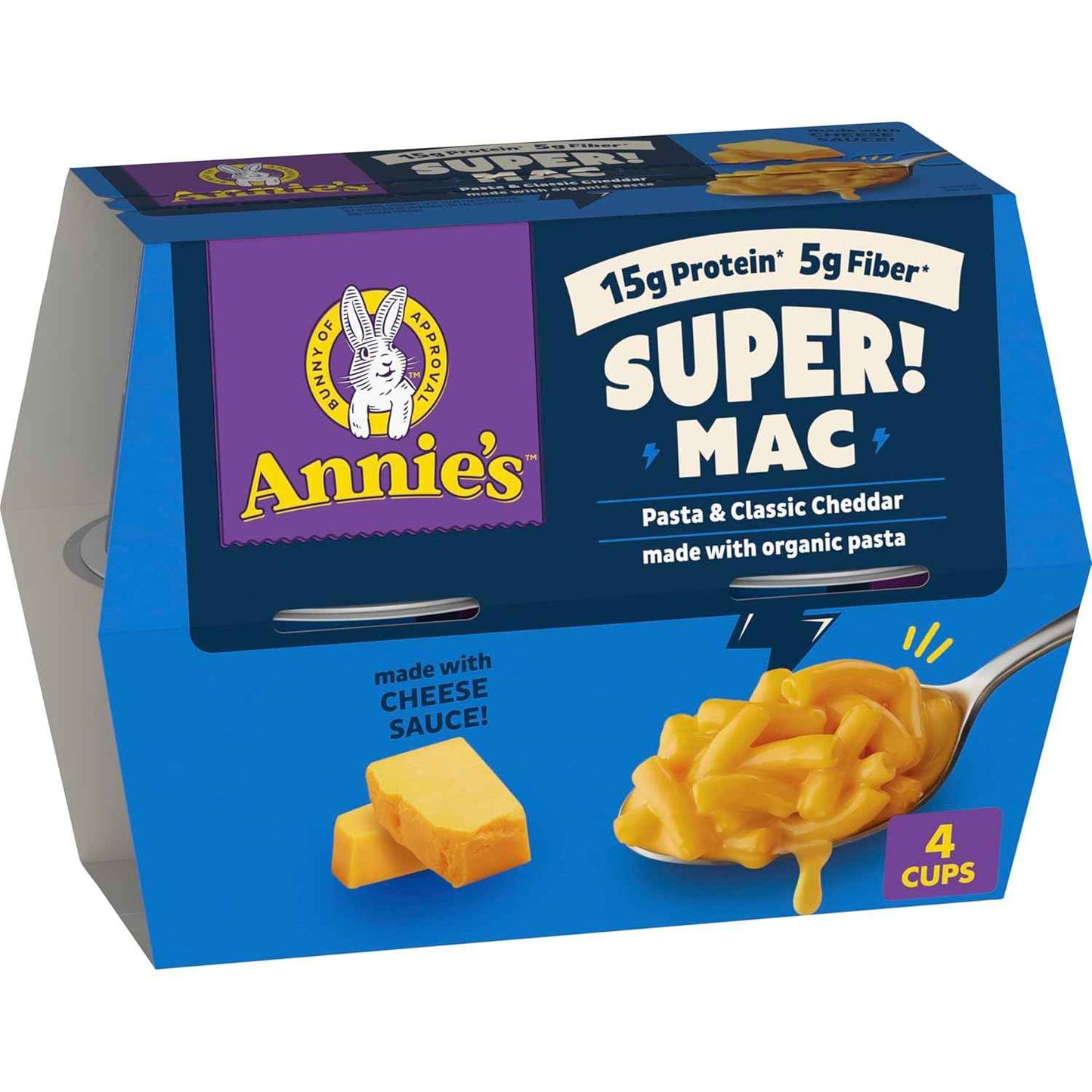 Annie's Super! Mac Cheddar Cups – Break Room Pantry Staple for College Dorms and Offices