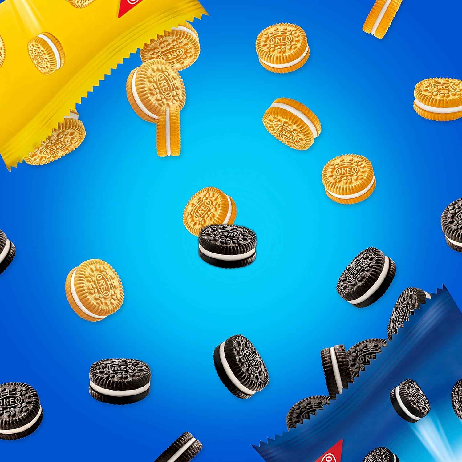 OREO Mini Mix Sandwich Cookies Variety Pack for Office Snack Drawer, Bulk 20 Pack