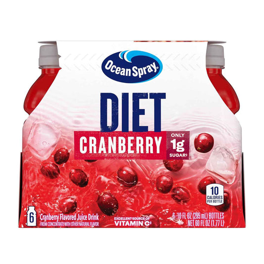 Ocean Spray Diet Cranberry Juice Drink – Lunchbox-Size Cranberry Bottles for School and Field Trips