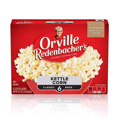 Orville Redenbacher's Kettle Corn Popcorn – Nostalgic Snack Gift Basket for Mom and Dad