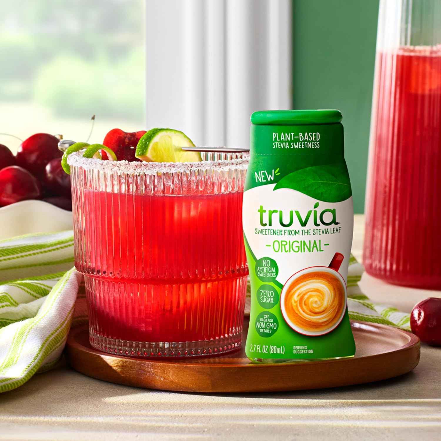 Truvia Stevia Leaf Liquid Sweetener – Compact Flip-Top Bottle for Intentional Kitchens and Simple Mornings