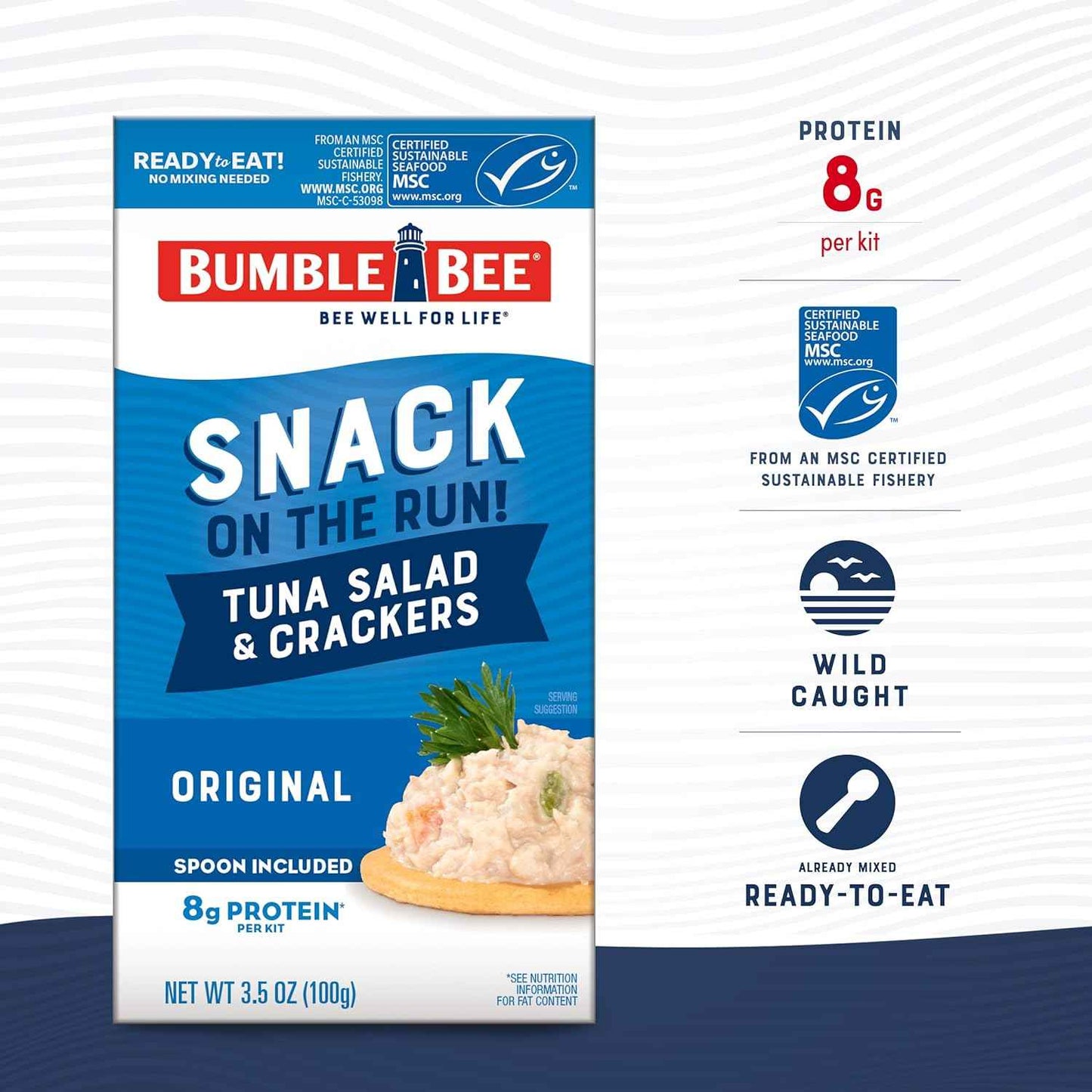 Bumble Bee Snack On The Run Tuna Pack – Family-Friendly Pantry Snack for Kids and Hungry Teens
