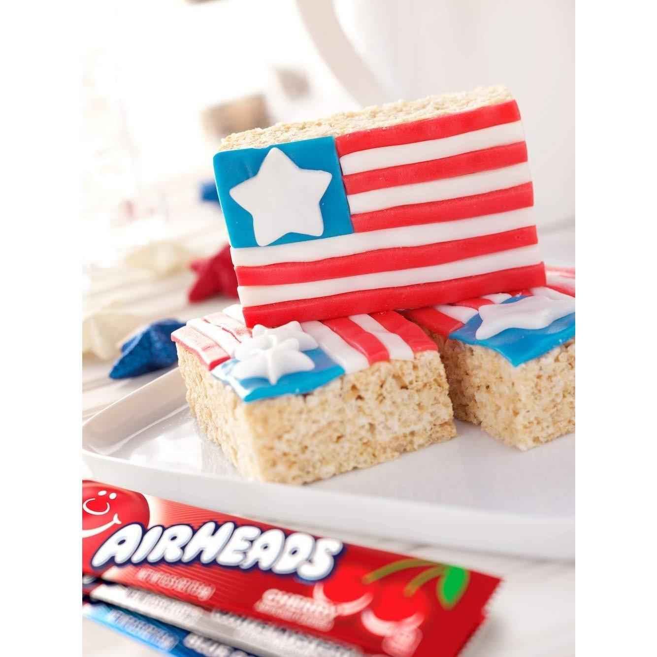 Airheads Cherry Taffy – Summer Picnic and Camping Treat That Won't Melt, 36 Individually Wrapped Bars