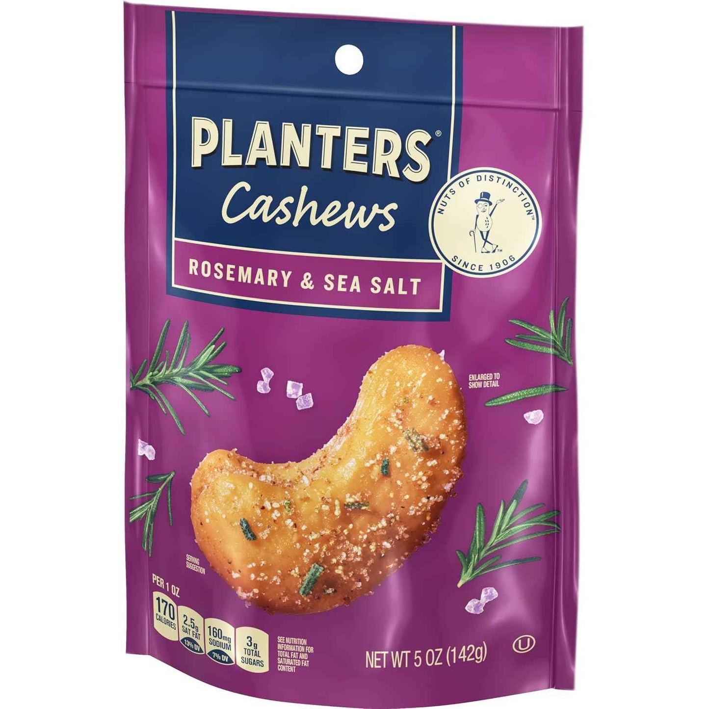 PLANTERS Dill Pickle Cashews Resealable Bags - Desk Drawer Snack to Beat the 3PM Slump