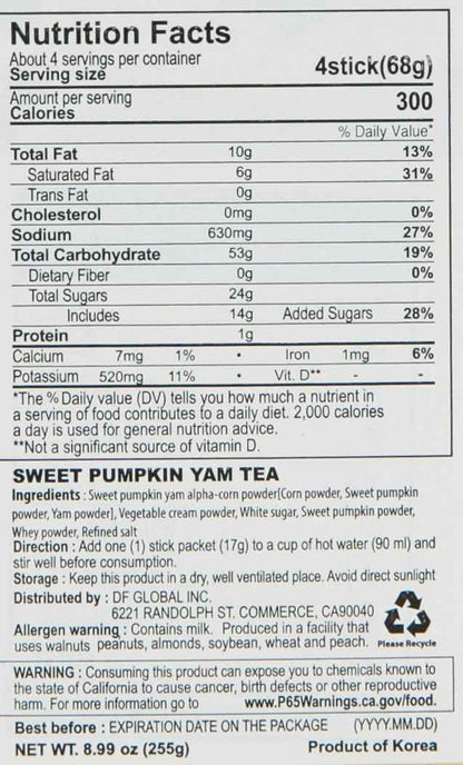 Damtuh Sweet Pumpkin Yam Korean Tea – Thoughtful Wellness Gift for Mom and Her Birthday