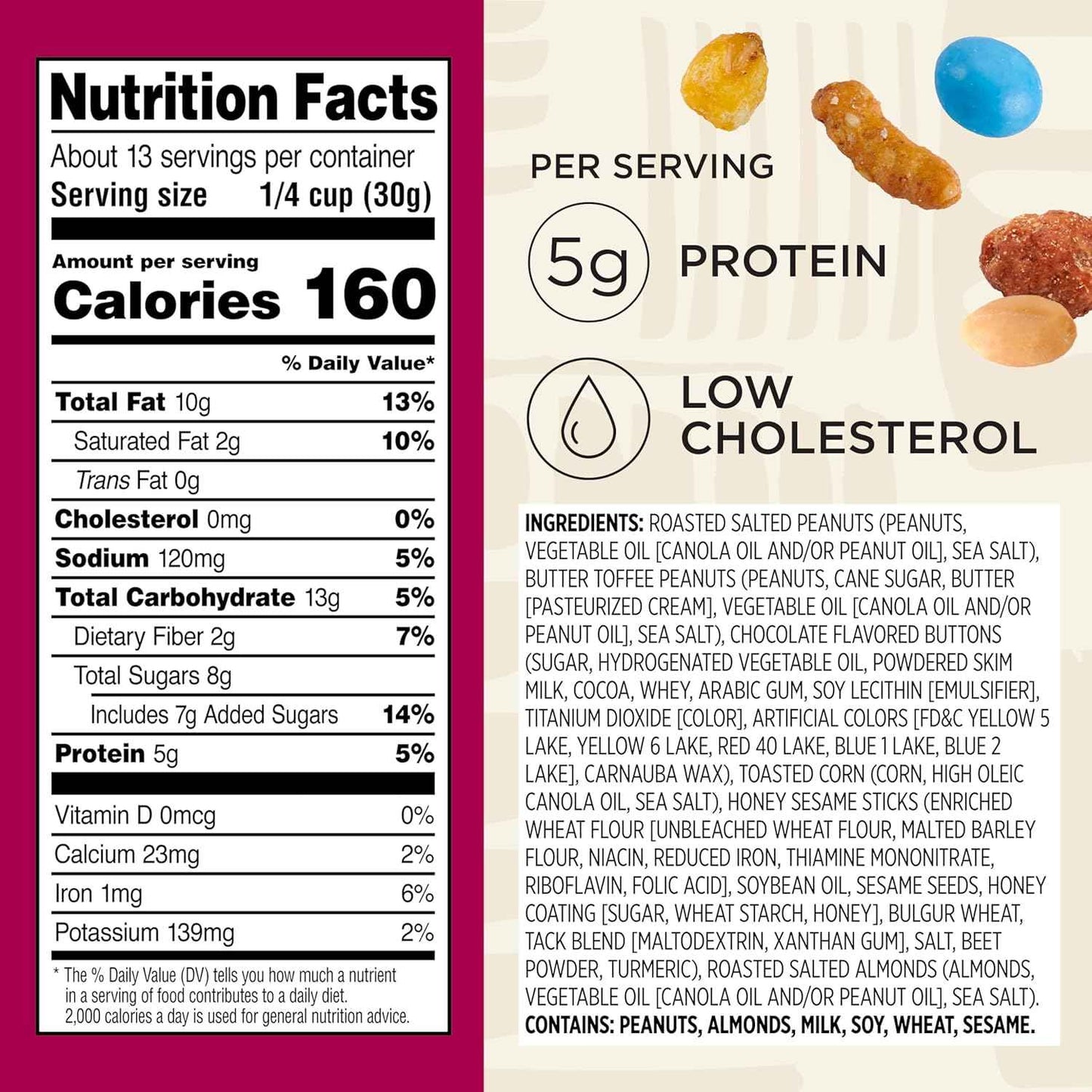 Snak Club Sweet & Salty Trail Mix, Family Size – Low-Sodium Guilt-Free Snack for Health-Conscious Snackers, 14 oz