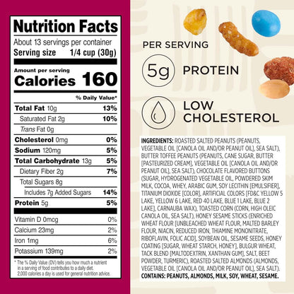 Snak Club Sweet & Salty Trail Mix, Family Size – Low-Sodium Guilt-Free Snack for Health-Conscious Snackers, 14 oz