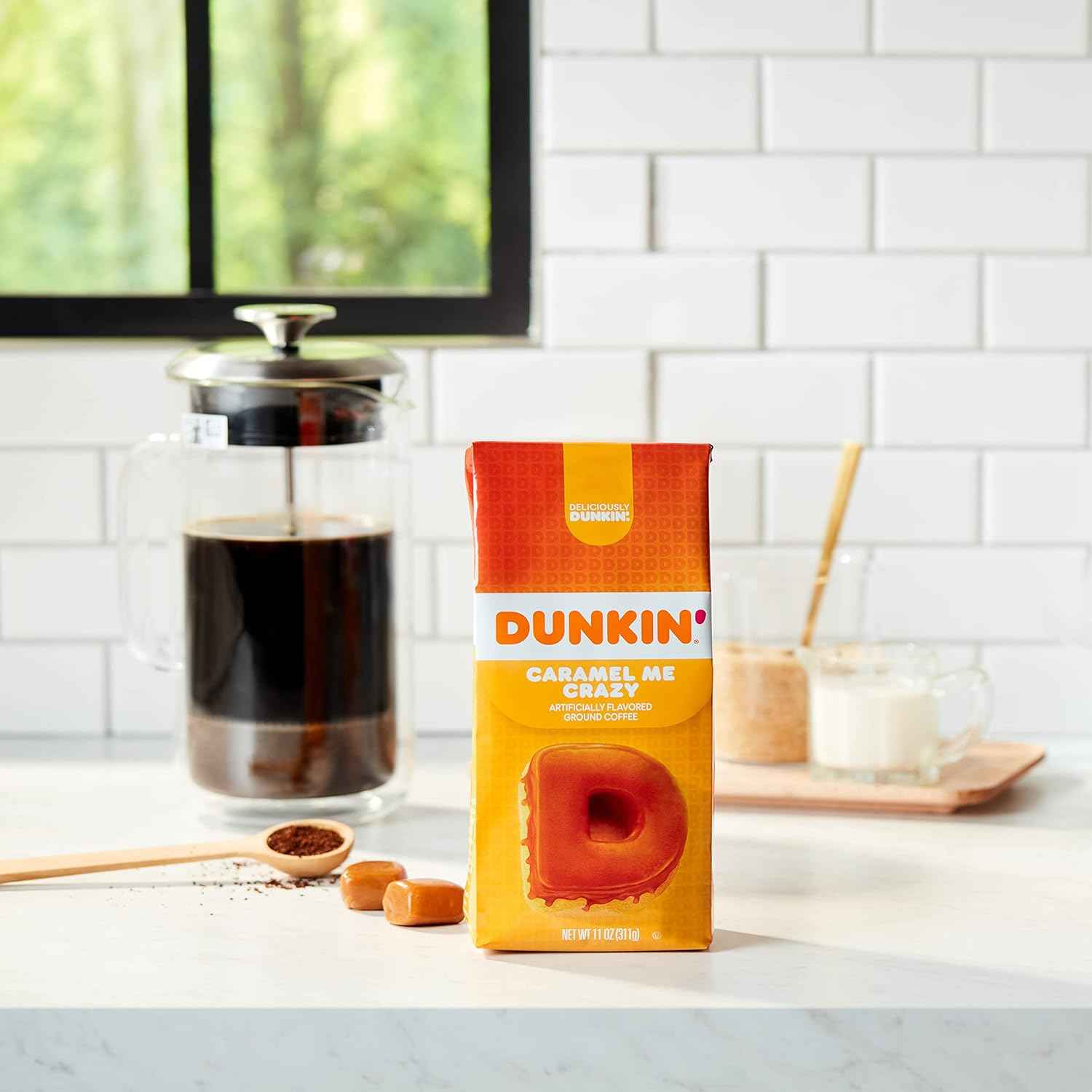 Dunkin' Caramel Flavored Coffee – Housewarming Gift for Her, Café-Style Cup at Home