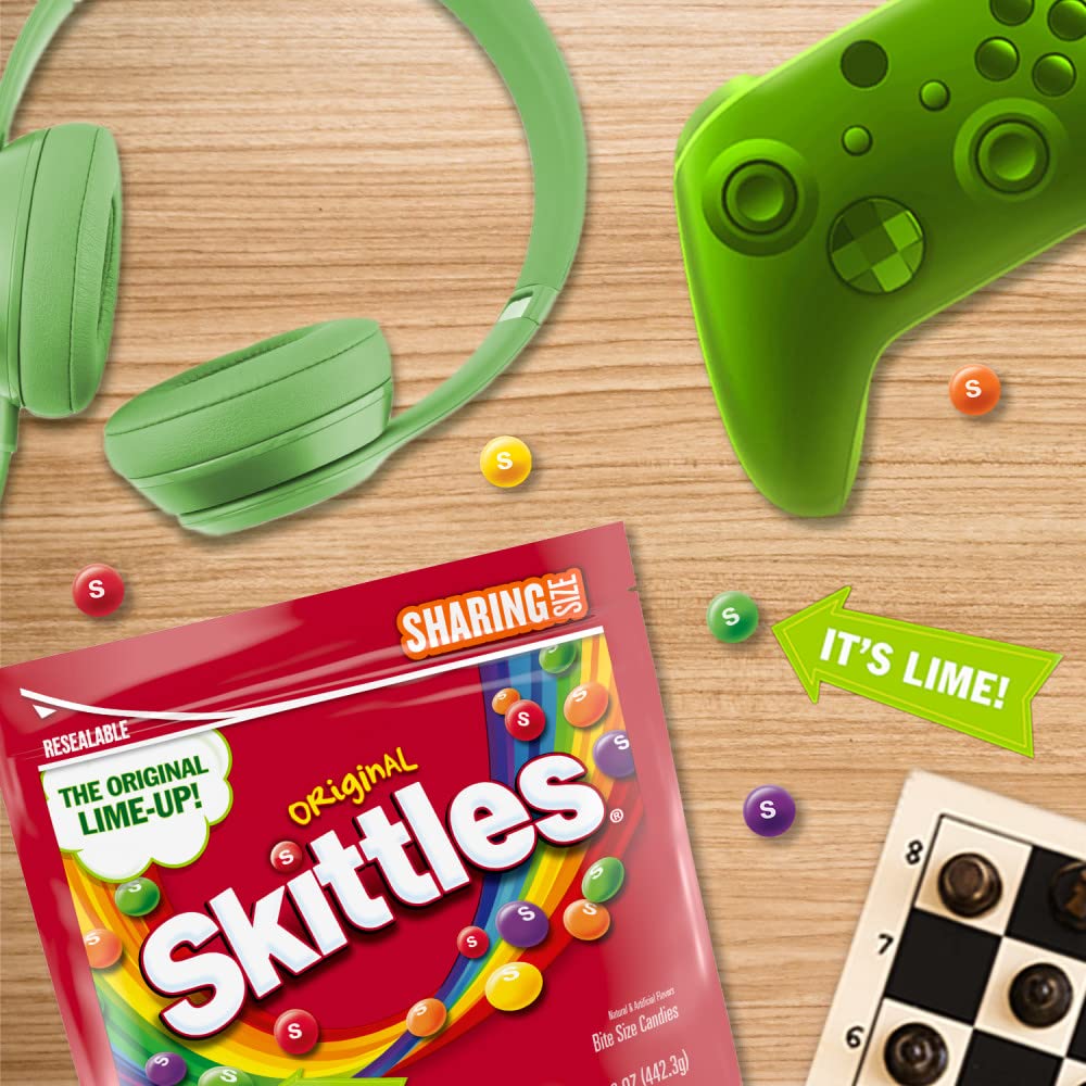 Skittles Original Fruity Candy, 15.6 oz Bulk Bag – Safe Trick-or-Treat Handout for School and Birthday Parties