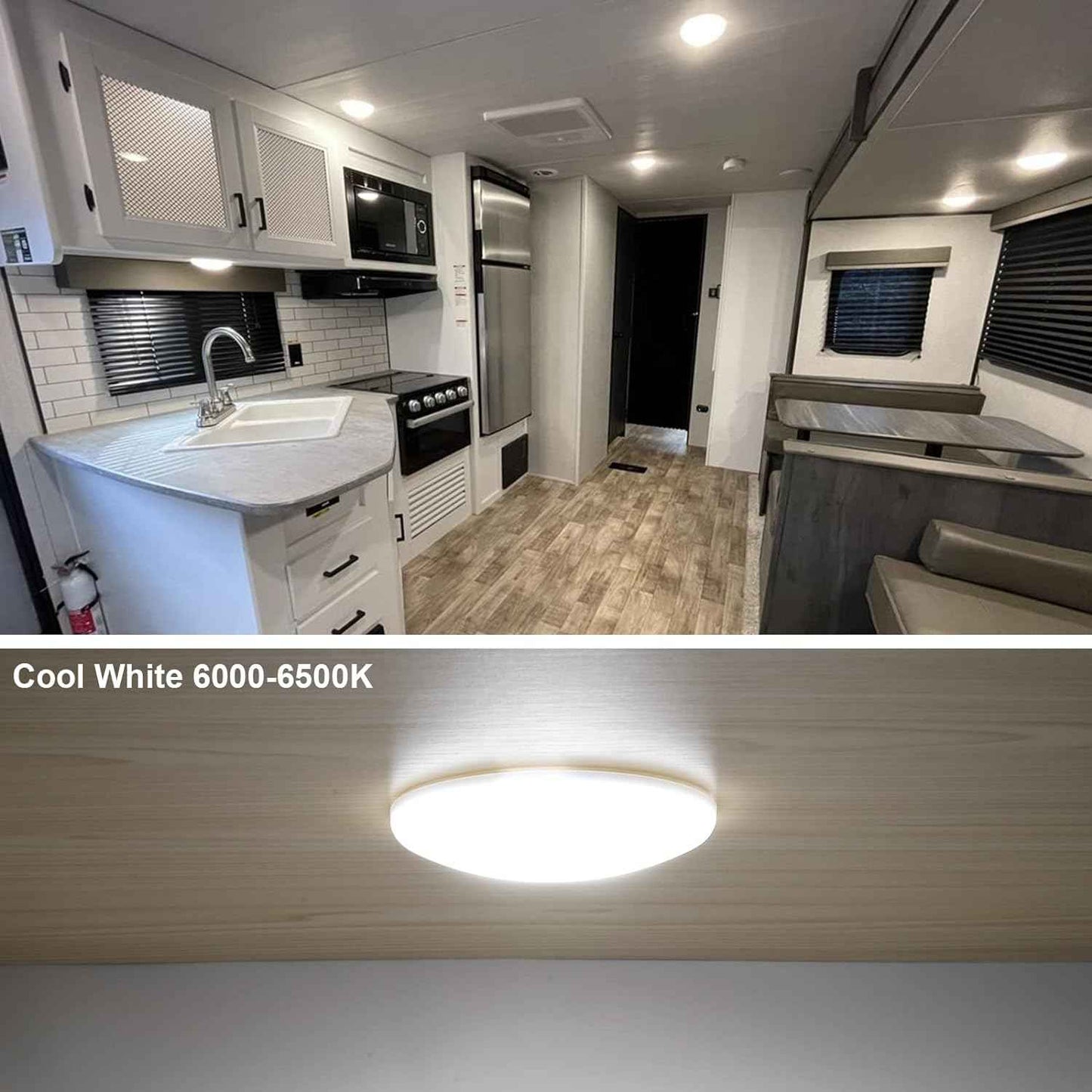RV LED Ceiling Light – Practical Housewarming Gift for New Camper Owners, Easy DIY Install 12V Puck Light