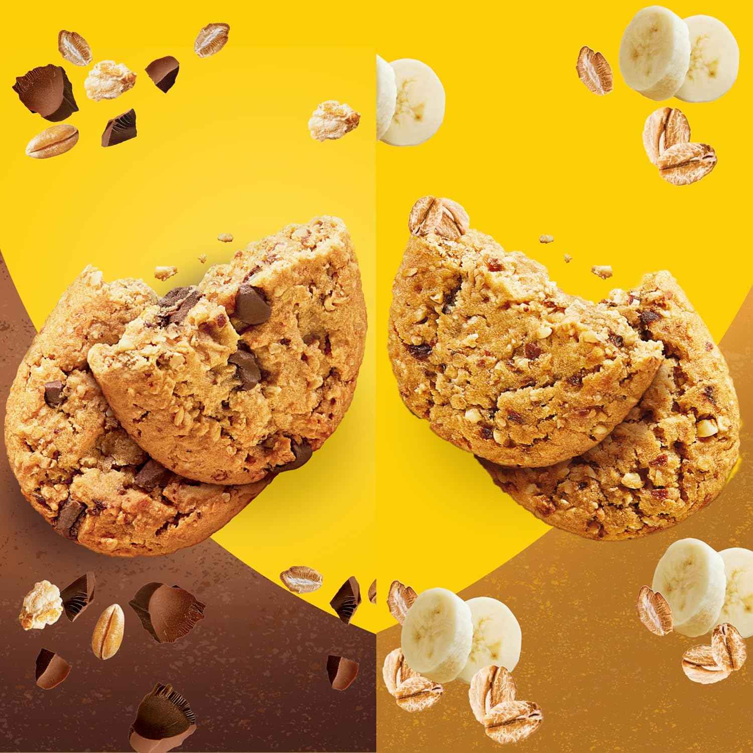 belVita Banana Bread & Oats & Chocolate Biscuit Bars – Individually Wrapped After-School Snack for Active Kids