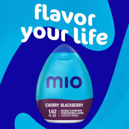 mio Cherry Blackberry Water Drops – Lightweight Sugar-Free Hydration for Hiking, Camping, and Outdoor Adventures, 1.62 fl oz