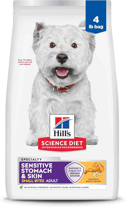 Hill's Science Diet Adult Sensitive Stomach Small Bites – Practical Housewarming Gift for Dog-Loving Friends, 15 lb Bag