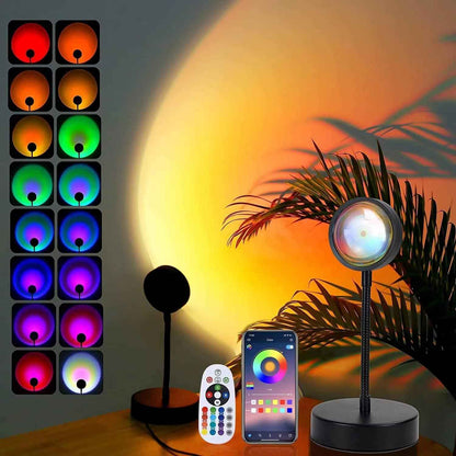 AuroraBeam Sunset Lamp – Calming Bath Time and Meditation Light, Soothing RGB Color Therapy