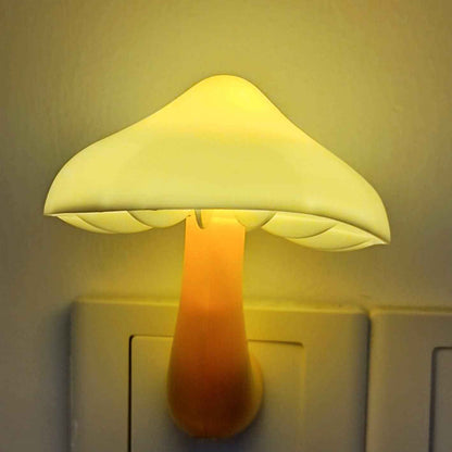 AUSAYE Mushroom Night Light for Bath Time Ritual – Soft Warm Glow Plug in LED for Mindful Evenings