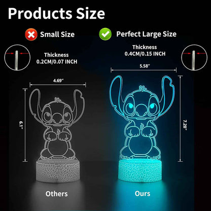 Cool Night Light 3D LED Lamp – Modern Accent Lighting for Bedroom Nightstand and Dorm Room Desk Decor