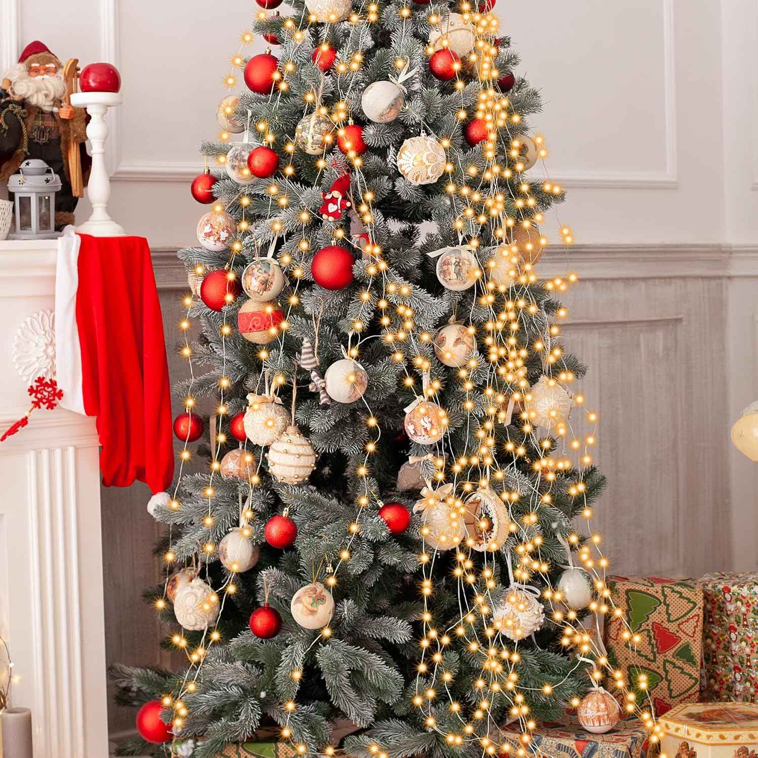Lumastro Pre-Strung 8.2FT Christmas Lights with Memory Function Easy Plug-and-Play Gift for First-Time Tree Decorators