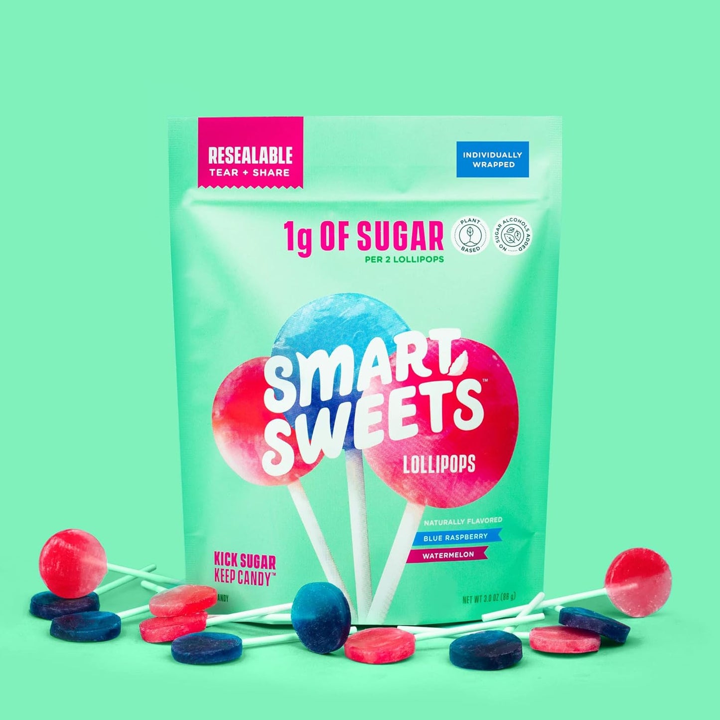 SmartSweets Lollipops – School-Safe Allergy-Friendly Candy for Sensitive Eaters