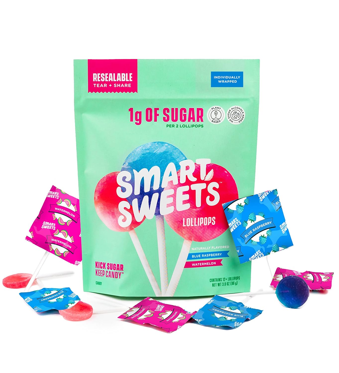 SmartSweets Lollipops – School-Safe Allergy-Friendly Candy for Sensitive Eaters