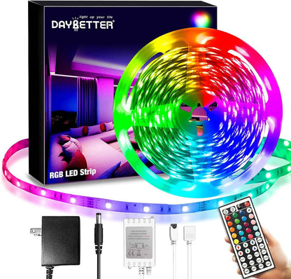 DAYBETTER LED Strip Lights for Kids Bedroom, 24V Cool to Touch RGB Strip Safe Around Children and Pets