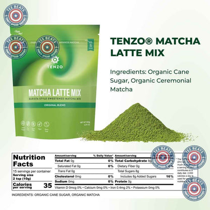 Tenzo Organic Matcha Powder – Antioxidant-Rich Ceremonial Blend for Post-Yoga Recovery and Wind-Down Rituals