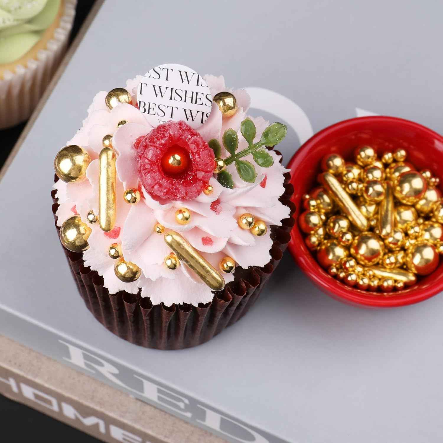 Sprinkles – Family-Safe Edible Pearl Mix for Kids' Birthday Cupcakes, 130g Easy-Use Sprinkle Jar