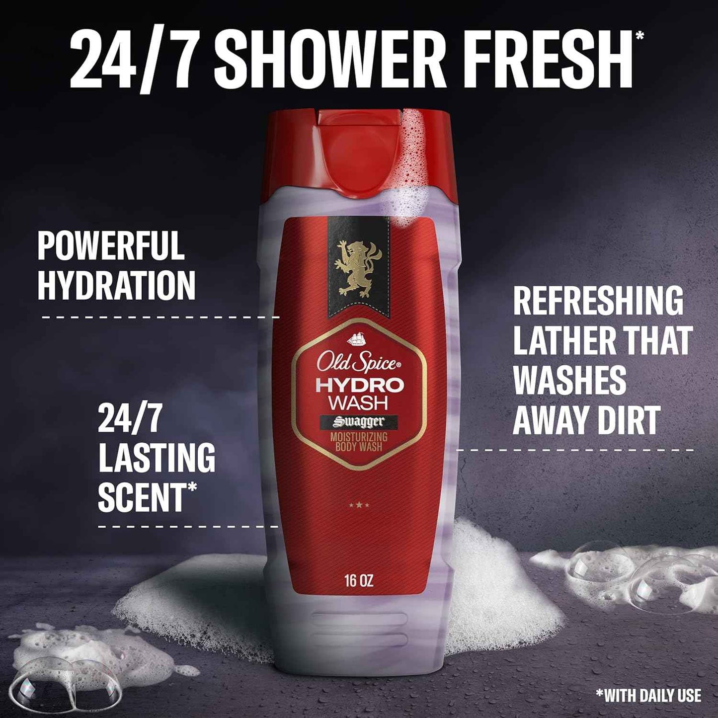 Old Spice Smoother Swagger Body Wash 4-Pack – Thoughtful Birthday Gift for Men Who Care About Grooming