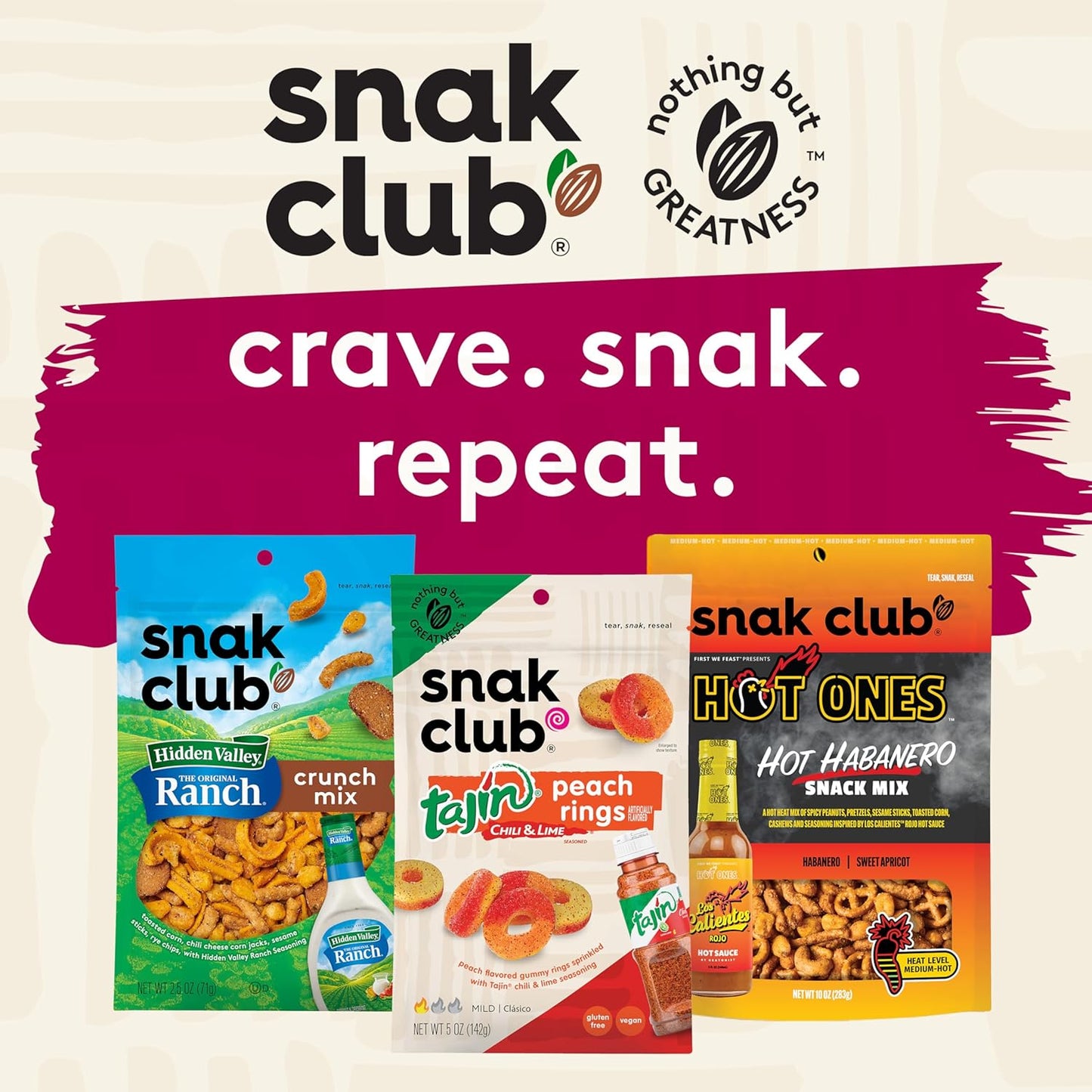 Snak Club Sweet & Salty Trail Mix, Family Size – Low-Sodium Guilt-Free Snack for Health-Conscious Snackers, 14 oz