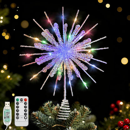snowflake design with crystal-clear epoxy dots and glittered exterior