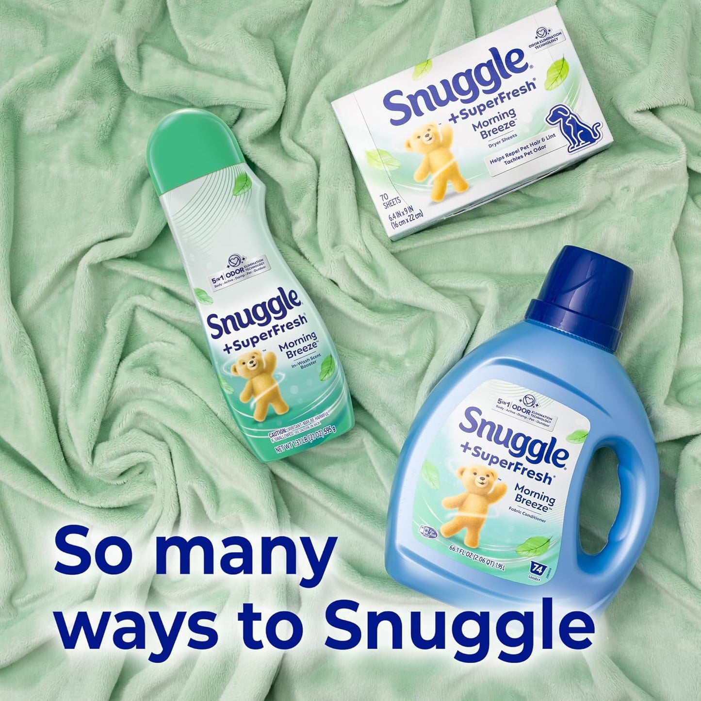 Snuggle SuperFresh Dryer Sheets – Self-Care Laundry Ritual for Bedroom Linens, 200 Count Morning Breeze