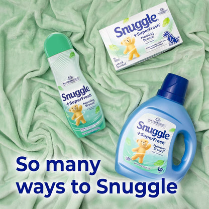 Snuggle SuperFresh Dryer Sheets – Self-Care Laundry Ritual for Bedroom Linens, 200 Count Morning Breeze