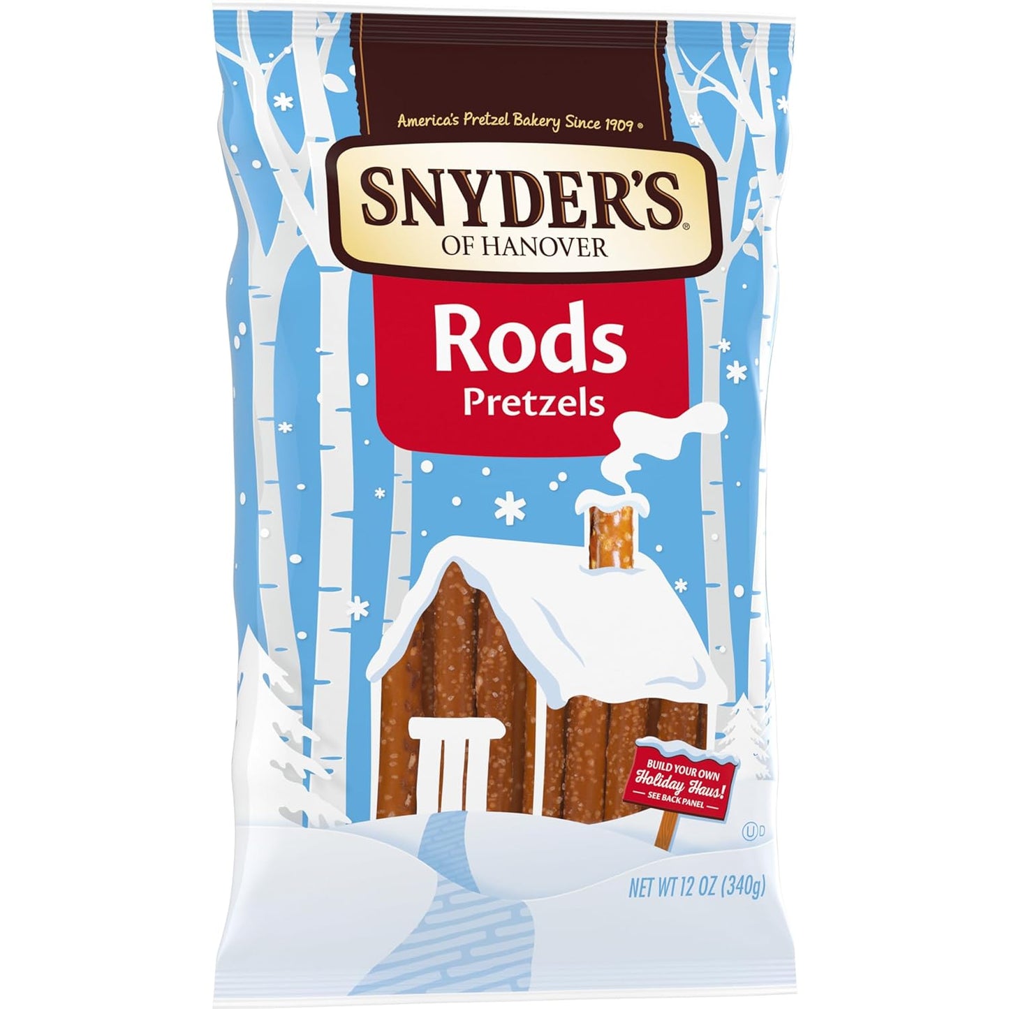 Snyder's of Hanover Pretzel Rods – Clean-Label Pantry Snack, Non-GMO and Preservative-Free 12 oz