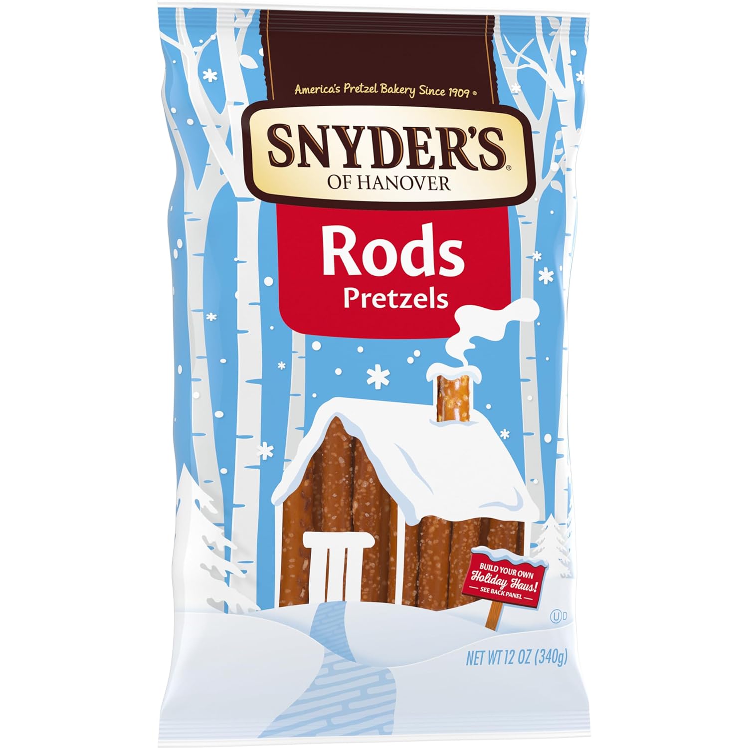 Snyder's of Hanover Pretzel Rods – Clean-Label Pantry Snack, Non-GMO and Preservative-Free 12 oz