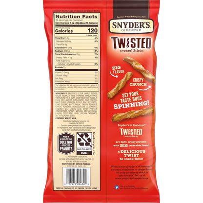 Snyder's of Hanover Pretzel Sticks Family Snack for Lunchboxes and After School Munching