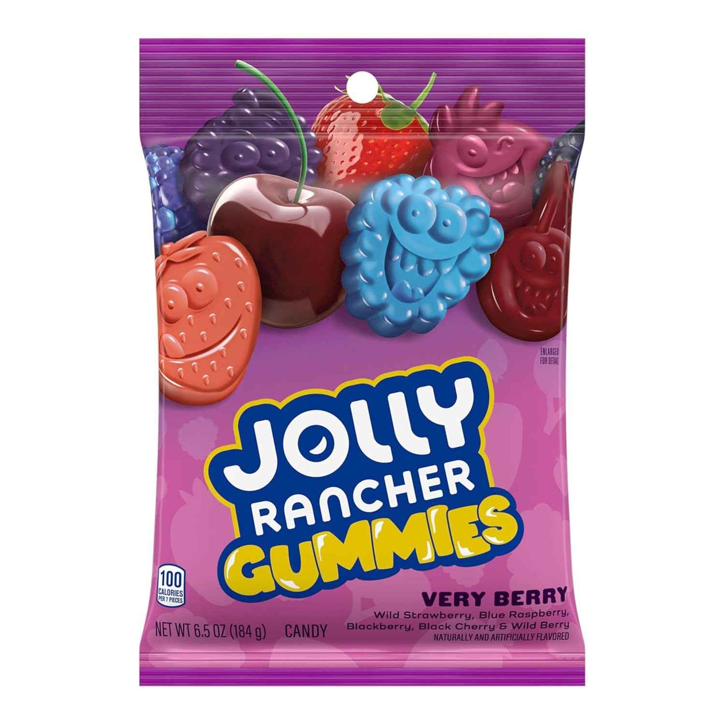JOLLY RANCHER Gummies Very Berry Candy Bag – Lunchbox Treat for Kids and School Snacks, 6.5 oz