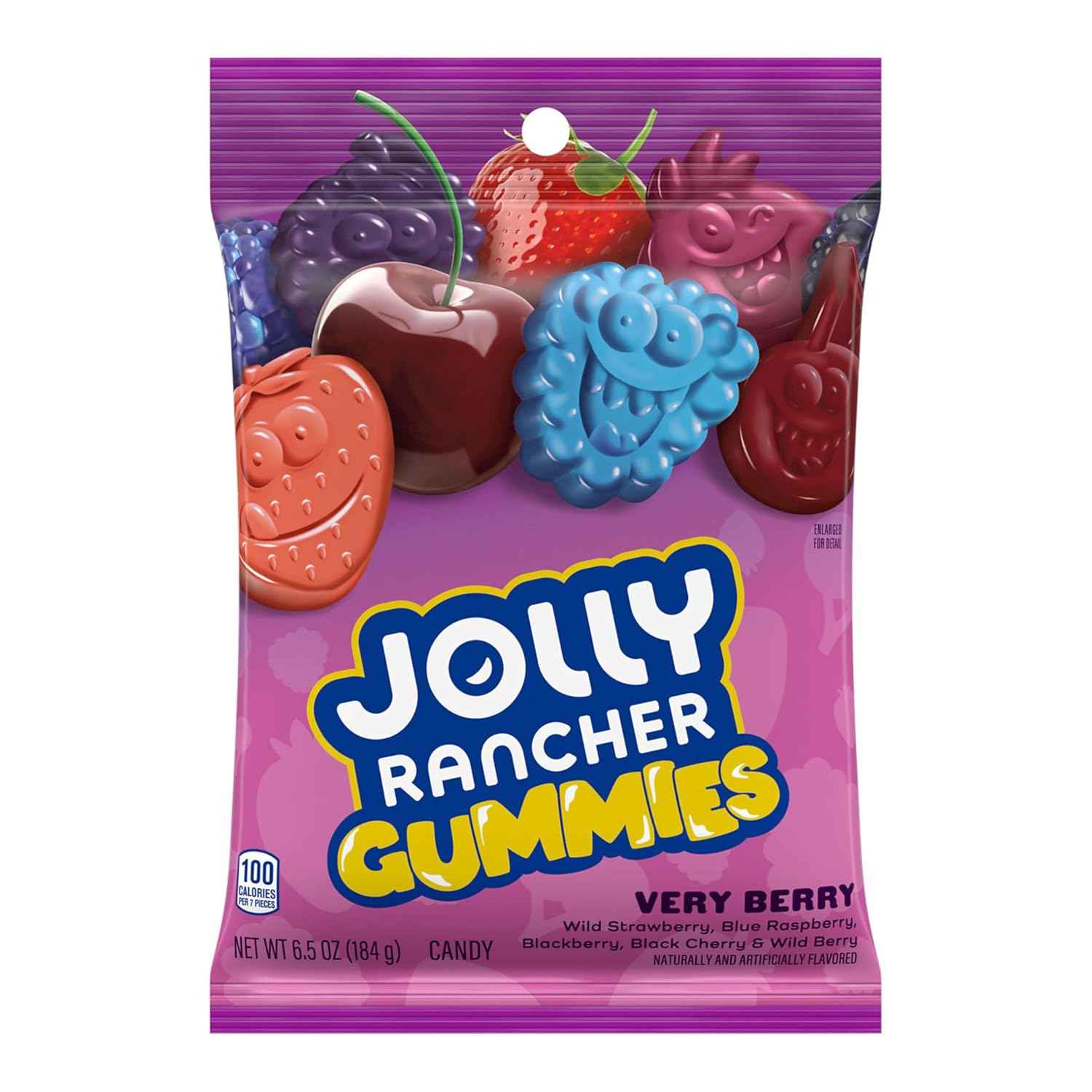 JOLLY RANCHER Gummies Very Berry Candy Bag – Lunchbox Treat for Kids and School Snacks, 6.5 oz