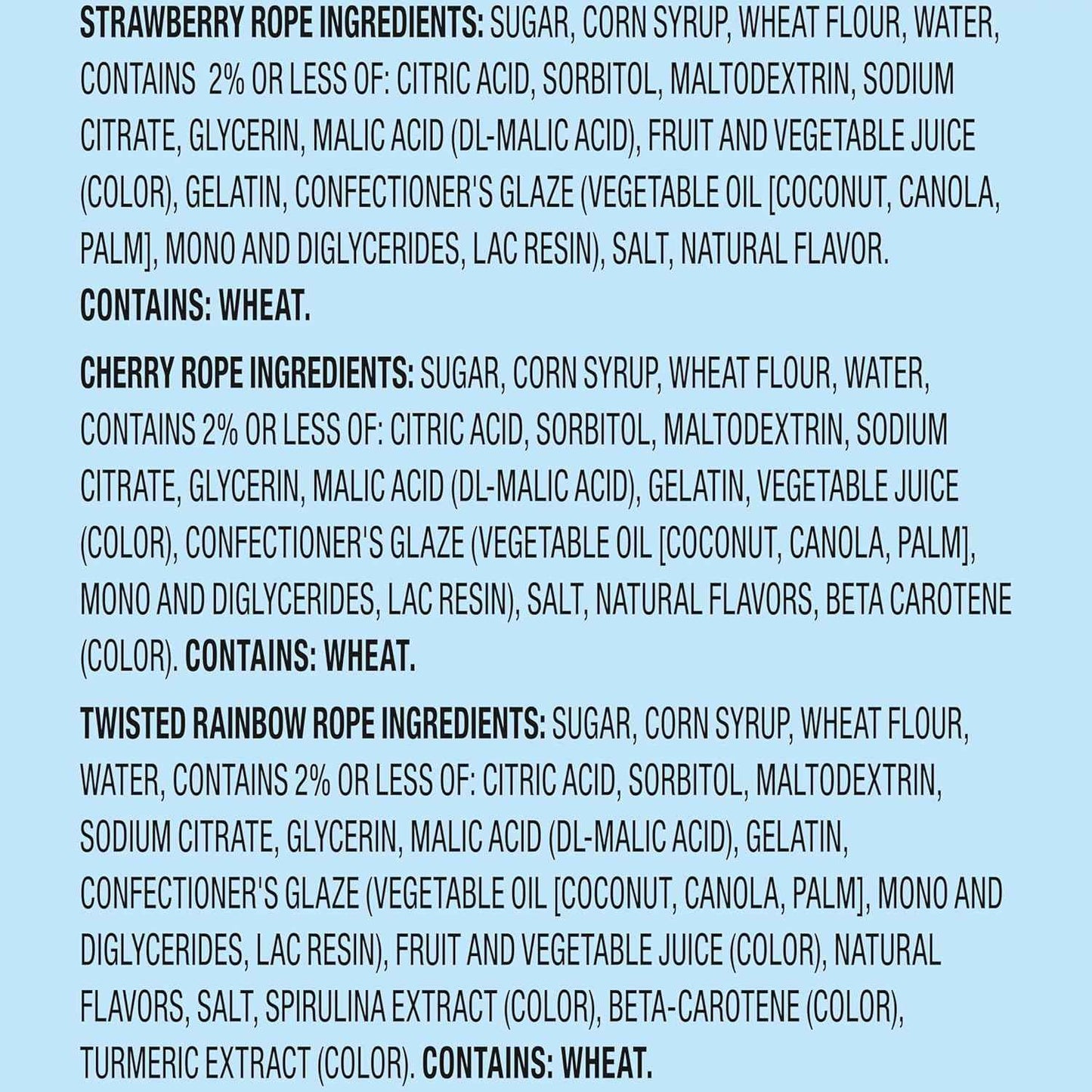 SweeTARTS Ropes Soft Chewy Candy 15 oz – After-School Treat for Kids with Tangy Cherry, Rainbow, and Strawberry Flavors