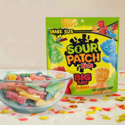 SOUR PATCH KIDS Big Kids Chewy Candy for Road Trips, 12 oz Resealable Travel Share Bag