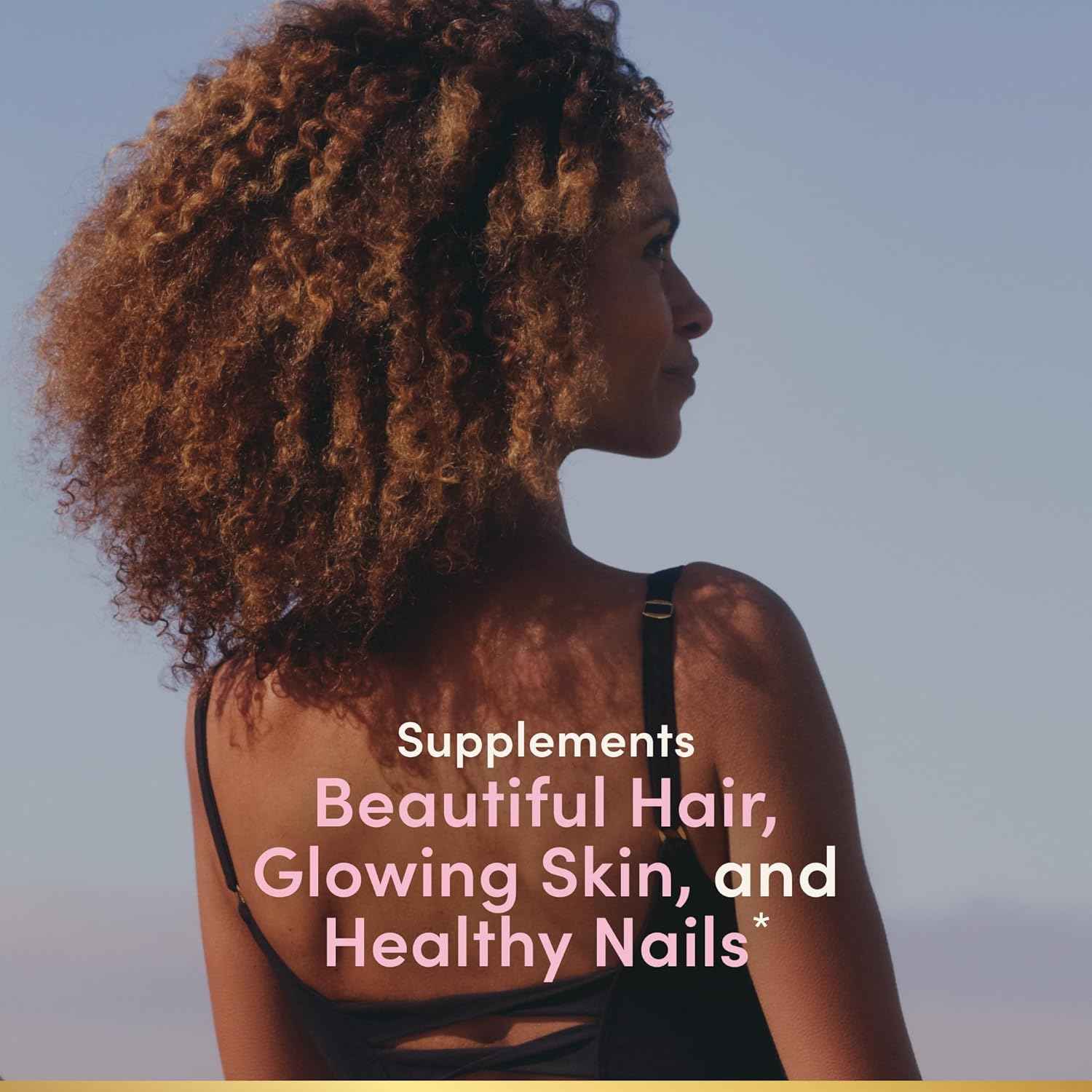 Nature's Bounty Optimal Solutions Hair Skin & Nails Gummies – Premium Beauty Supplement for the Refined Vanity, Biotin 2500 mcg, 140 Count