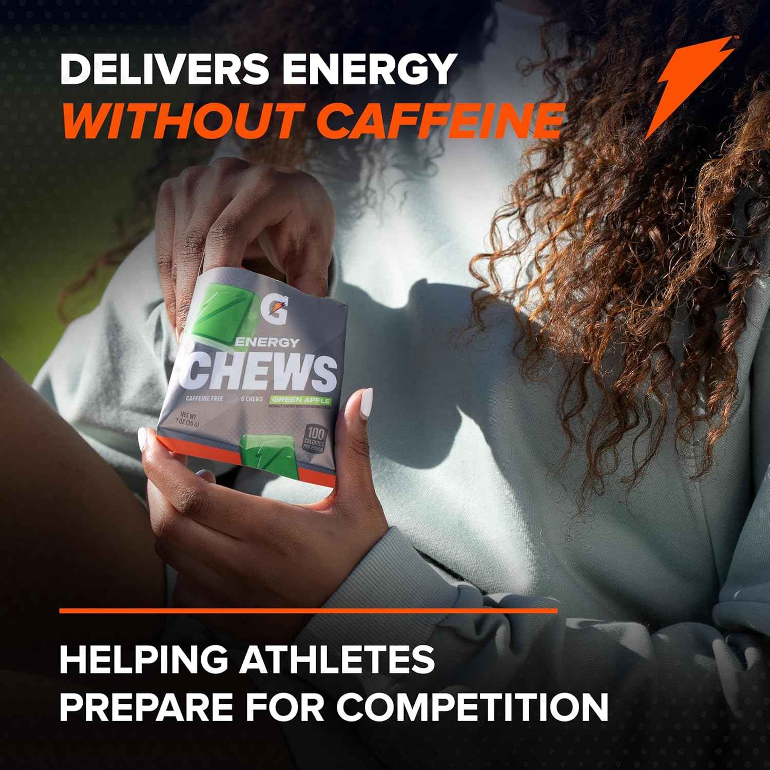Gatorade Energy Chews Cool Blue – Quick Office Break and Desk-Side Energy, 100 Calorie Stimulant-Free Chewable Pouch Pack