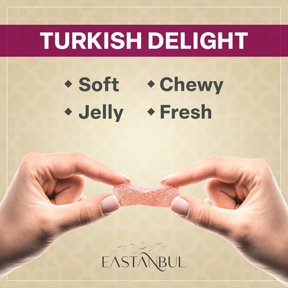 soft, juicy, chewy texture with no cloying or throat-burning aftertaste