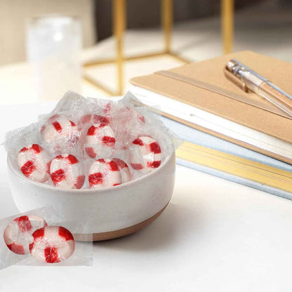 Soft Peppermint Puff Candy - Lunch Box Safe Individually Wrapped Mints for Kids, No Choking Hard Crunch School Snack