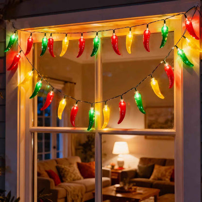 Chili Lights Co. Child Safe Chili Pepper String Lights – Nursery and Playroom Decor, Cool to Touch LED, No Flame